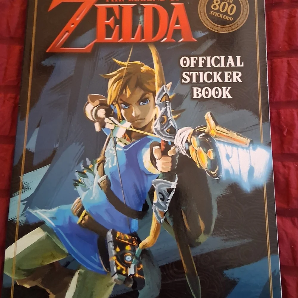 Official 2018 Nintendo Legend Of Zelda Sticker Book - Blue/Gold 800+ Stickers